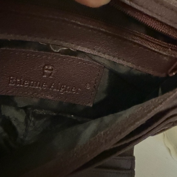 Vintage 1990s Etienne Aigner Raffia & Leather Crossbody Wallet/Clutch - Picture 9 of 11